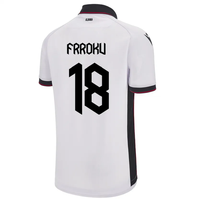 Danxen Herren Albanien Leandro Frroku #18 Weiß Auswärtstrikot Trikot 24-26 T-Shirt Schweiz