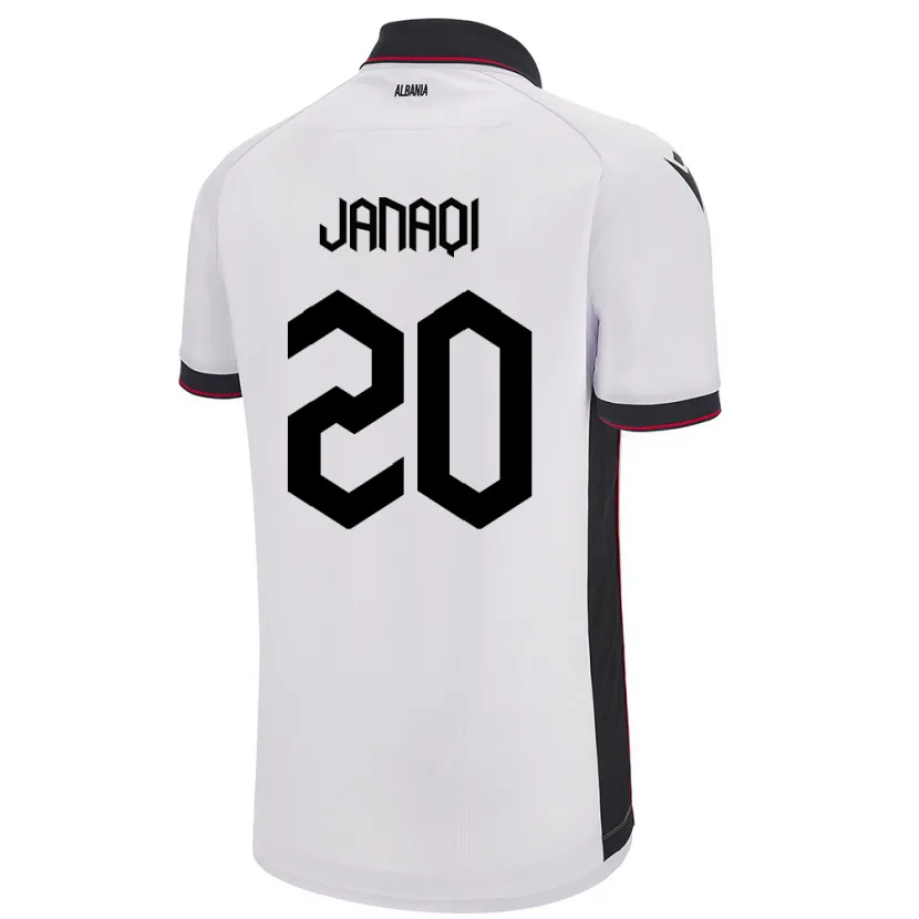 Danxen Herren Albanien Dejvid Janaqi #20 Weiß Auswärtstrikot Trikot 24-26 T-Shirt Schweiz