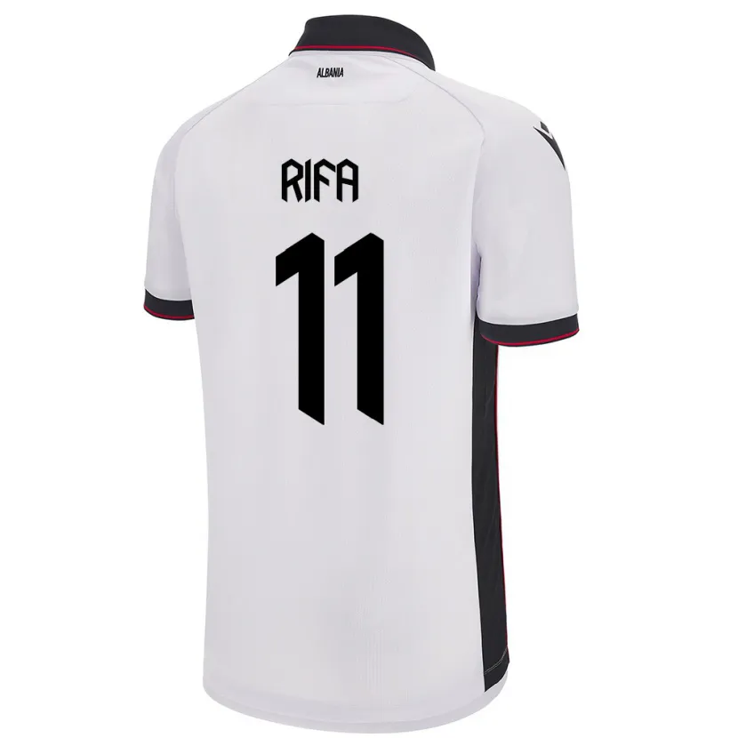 Danxen Herren Albanien Oresti Rifa #11 Weiß Auswärtstrikot Trikot 24-26 T-Shirt Schweiz