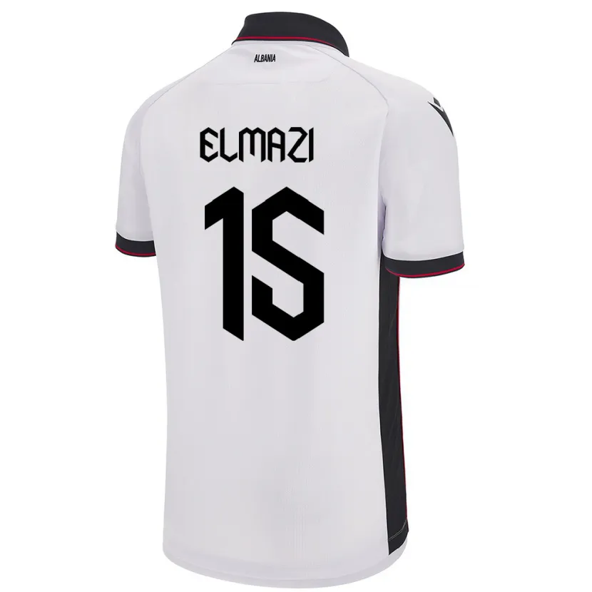 Danxen Herren Albanien Enea Elmazi #15 Weiß Auswärtstrikot Trikot 24-26 T-Shirt Schweiz