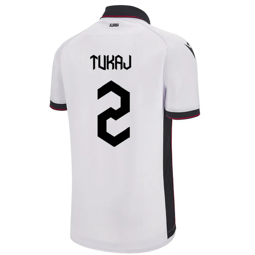 Danxen Herren Albanien Armera Tukaj #2 Weiß Auswärtstrikot Trikot 24-26 T-Shirt Schweiz
