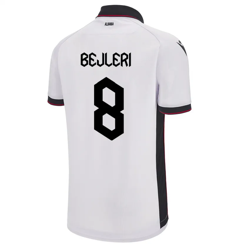 Danxen Herren Albanien Markela Bejleri #8 Weiß Auswärtstrikot Trikot 24-26 T-Shirt Schweiz