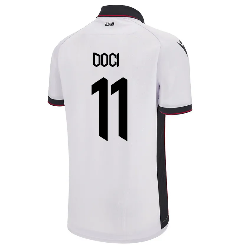 Danxen Herren Albanien Megi Doçi #11 Weiß Auswärtstrikot Trikot 24-26 T-Shirt Schweiz