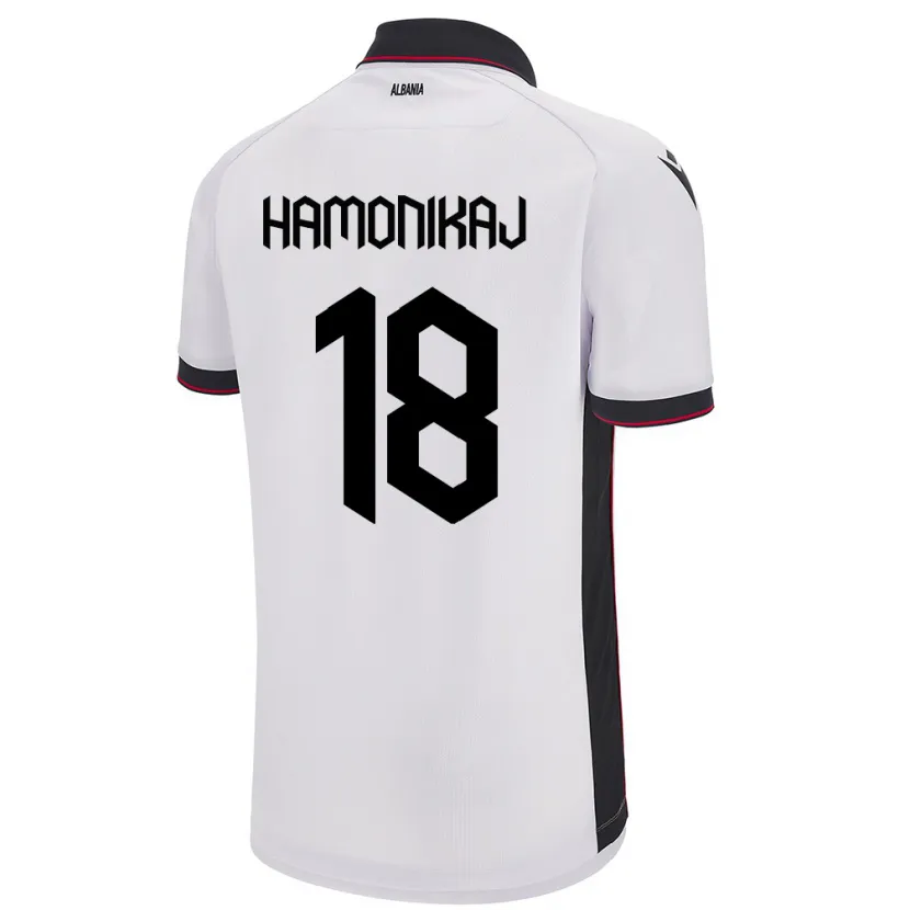 Danxen Herren Albanien Klea Hamonikaj #18 Weiß Auswärtstrikot Trikot 24-26 T-Shirt Schweiz