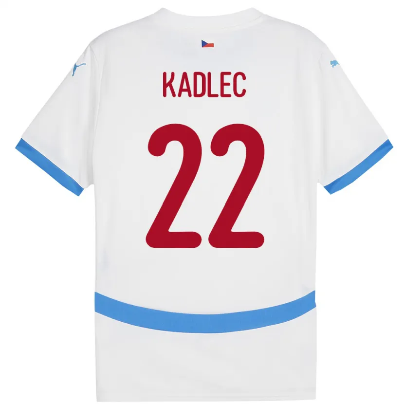 Danxen Herren Tschechien Adam Kadlec #22 Weiß Auswärtstrikot Trikot 24-26 T-Shirt Schweiz