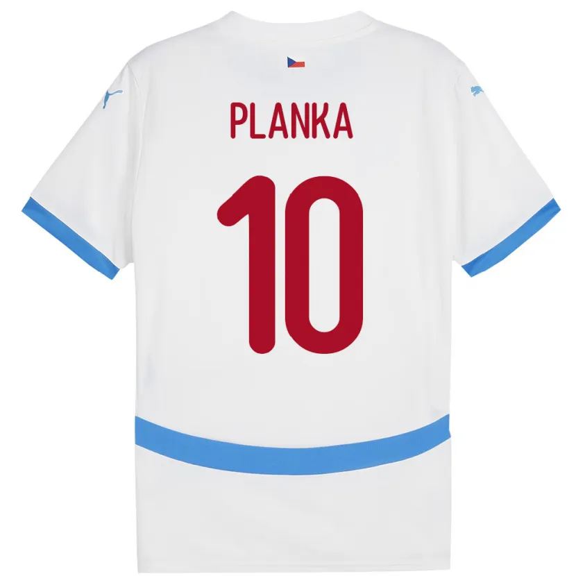Danxen Herren Tschechien David Planka #10 Weiß Auswärtstrikot Trikot 24-26 T-Shirt Schweiz