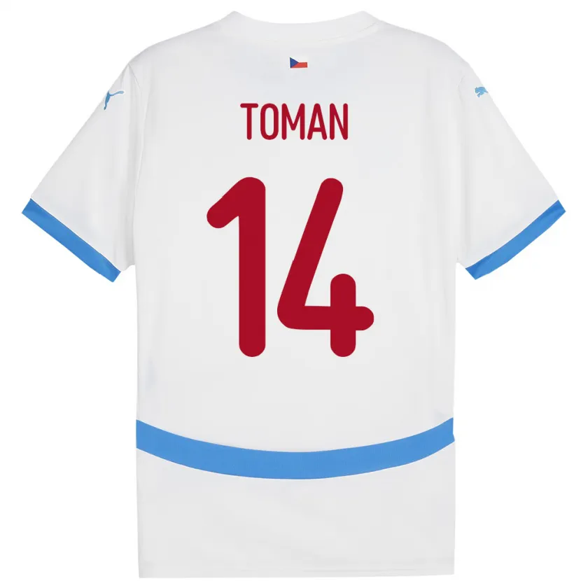 Danxen Herren Tschechien Zdenek Toman #14 Weiß Auswärtstrikot Trikot 24-26 T-Shirt Schweiz