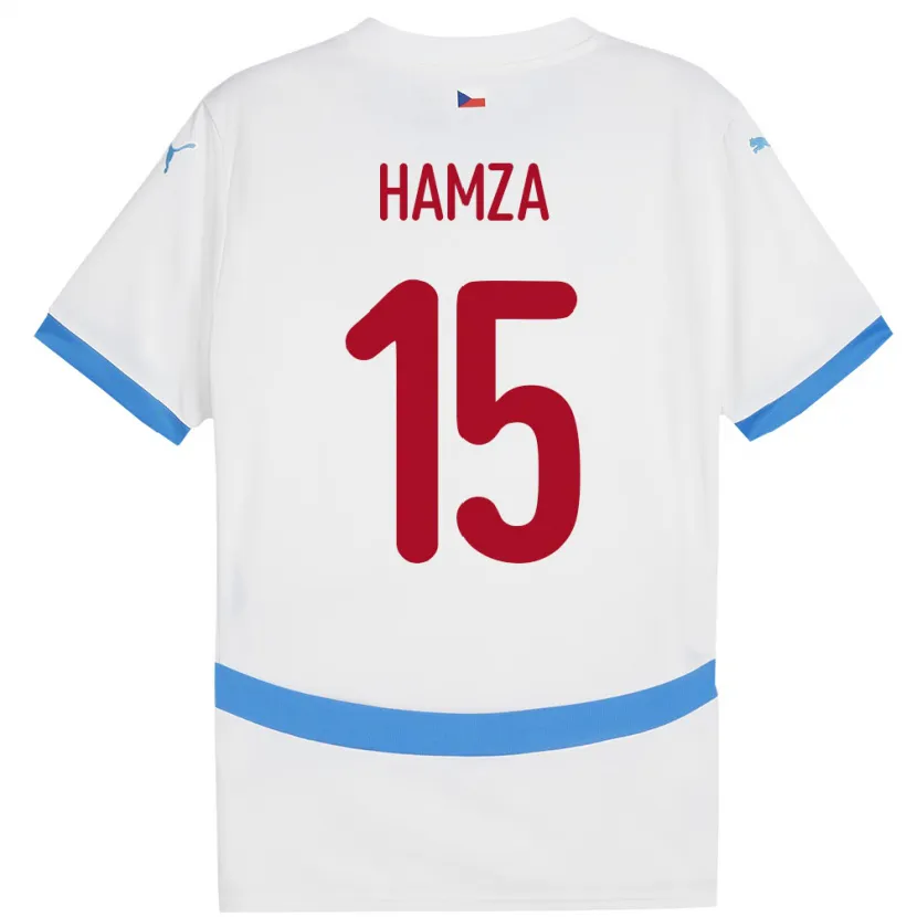 Danxen Herren Tschechien Jiri Hamza #15 Weiß Auswärtstrikot Trikot 24-26 T-Shirt Schweiz