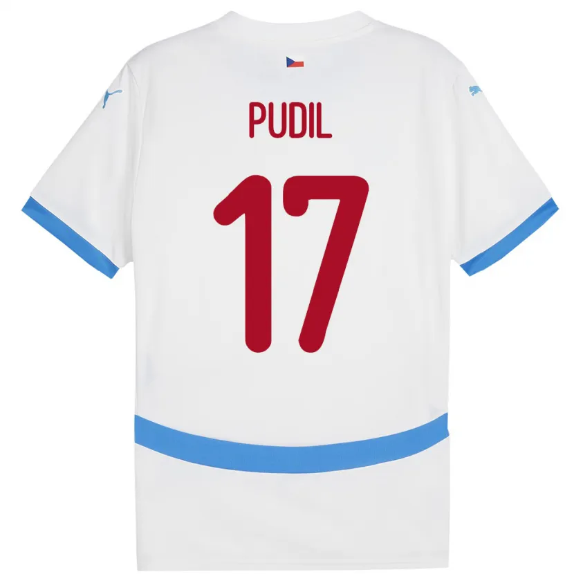 Danxen Herren Tschechien Milos Pudil #17 Weiß Auswärtstrikot Trikot 24-26 T-Shirt Schweiz