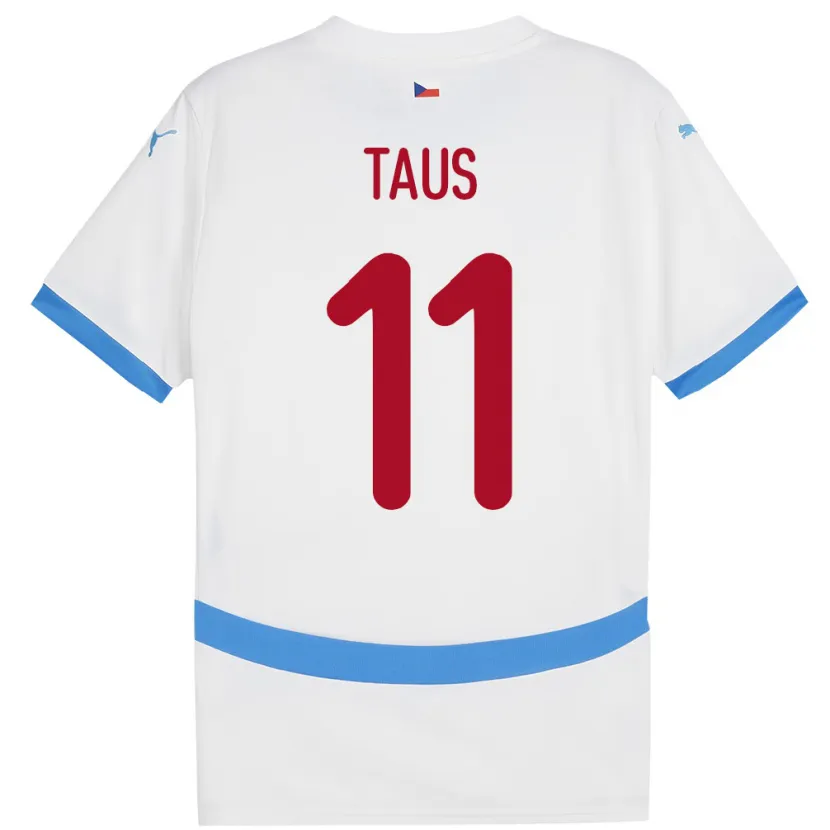 Danxen Herren Tschechien Martin Taus #11 Weiß Auswärtstrikot Trikot 24-26 T-Shirt Schweiz