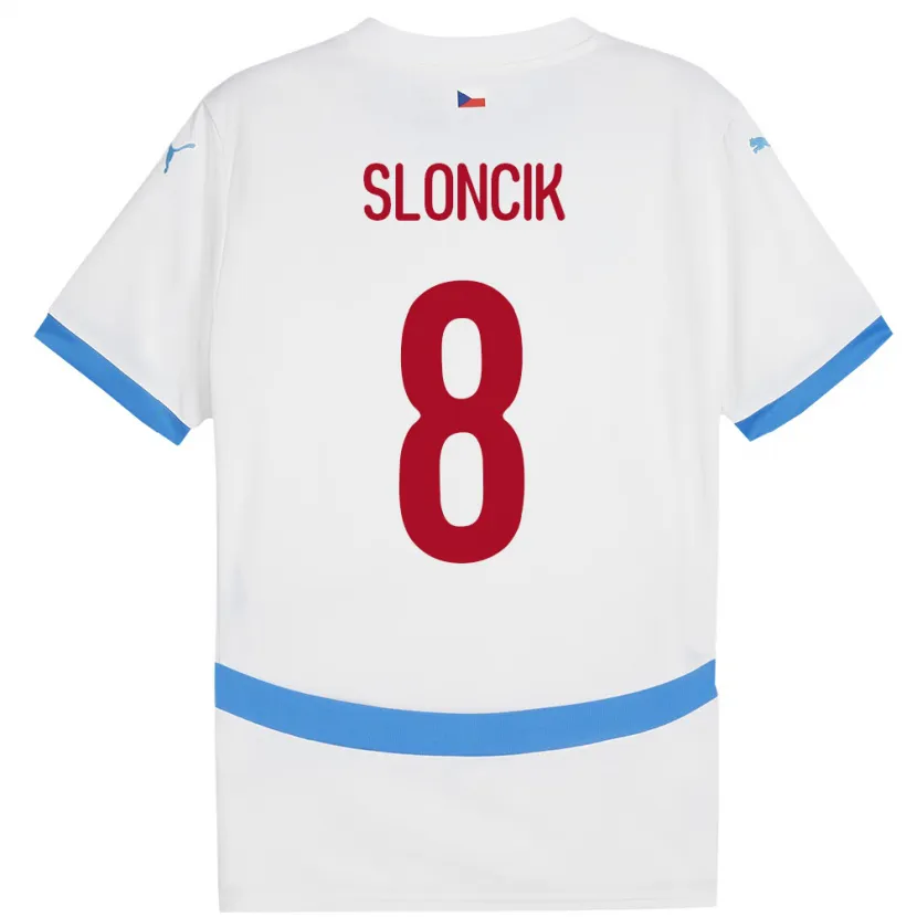 Danxen Herren Tschechien Simon Sloncik #8 Weiß Auswärtstrikot Trikot 24-26 T-Shirt Schweiz