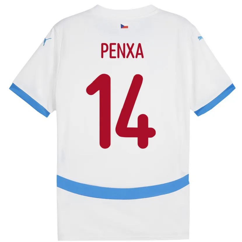 Danxen Herren Tschechien Ondrej Penxa #14 Weiß Auswärtstrikot Trikot 24-26 T-Shirt Schweiz