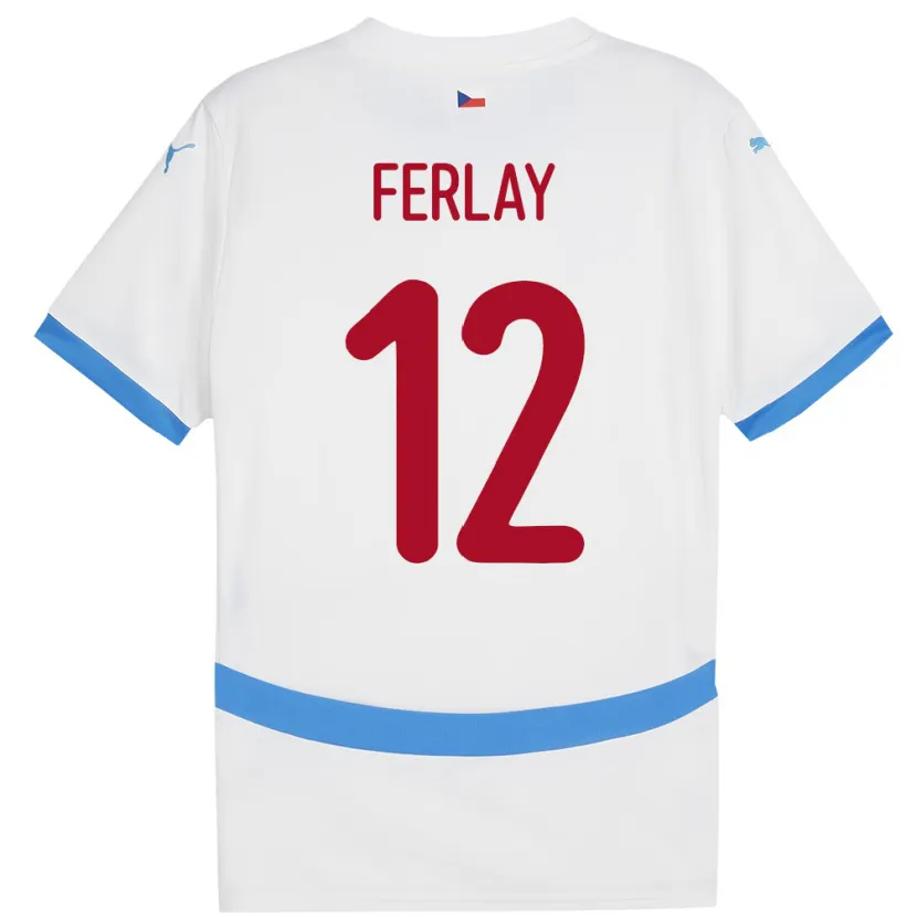 Danxen Herren Tschechien Ruben Ferlay #12 Weiß Auswärtstrikot Trikot 24-26 T-Shirt Schweiz