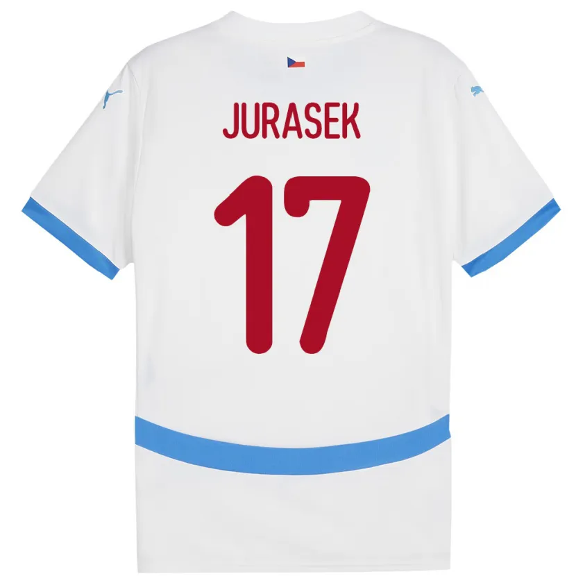 Danxen Herren Tschechien Patrik Jurasek #17 Weiß Auswärtstrikot Trikot 24-26 T-Shirt Schweiz