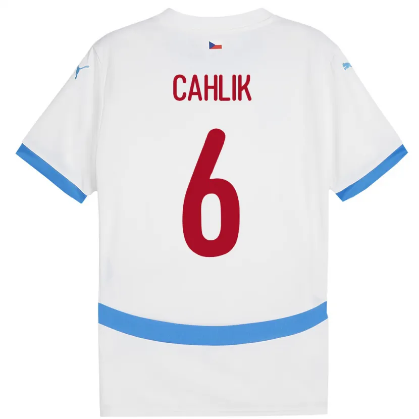 Danxen Herren Tschechien Jakub Cahlik #6 Weiß Auswärtstrikot Trikot 24-26 T-Shirt Schweiz