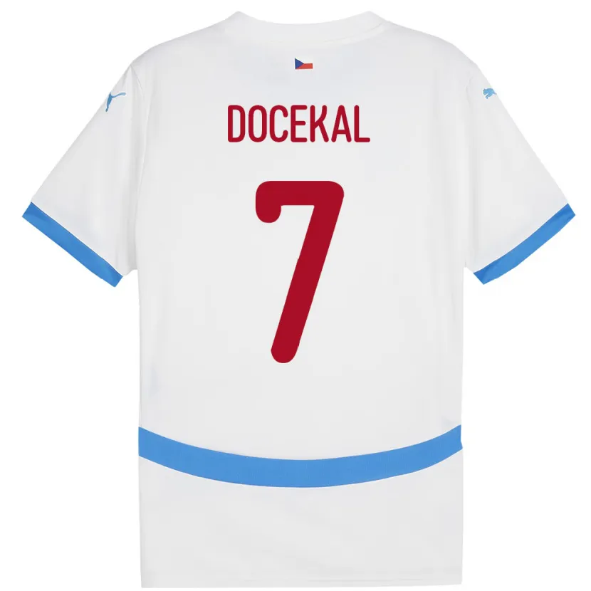Danxen Herren Tschechien Tomas Docekal #7 Weiß Auswärtstrikot Trikot 24-26 T-Shirt Schweiz