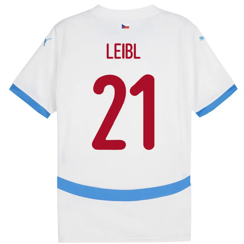 Danxen Herren Tschechien Adam Leibl #21 Weiß Auswärtstrikot Trikot 24-26 T-Shirt Schweiz
