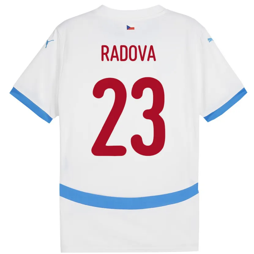 Danxen Herren Tschechien Michaela Radová #23 Weiß Auswärtstrikot Trikot 24-26 T-Shirt Schweiz