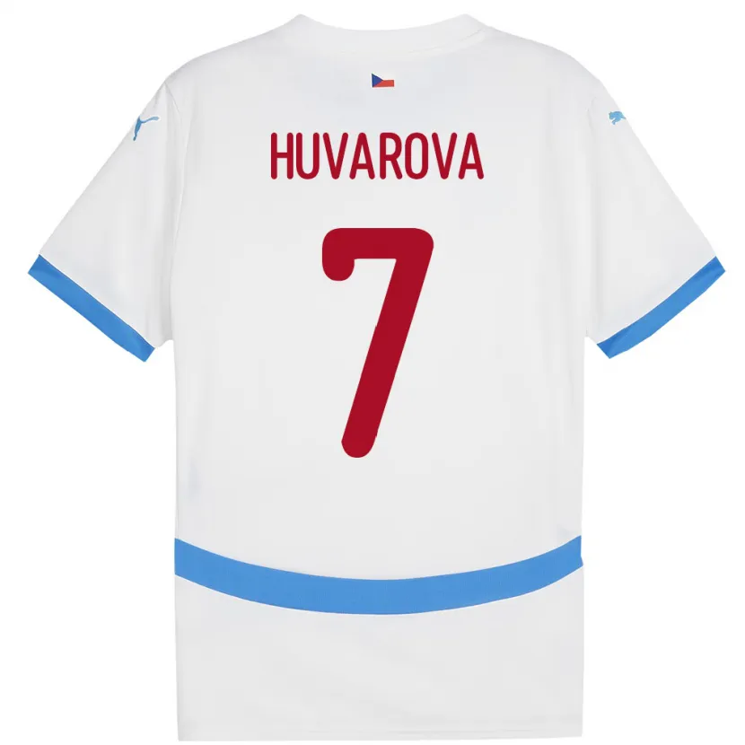 Danxen Herren Tschechien Dominika Huvarová #7 Weiß Auswärtstrikot Trikot 24-26 T-Shirt Schweiz