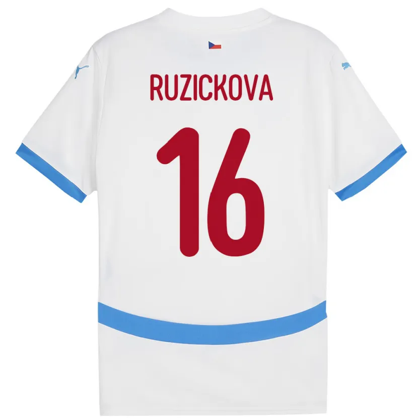 Danxen Herren Tschechien Barbora Růžičková #16 Weiß Auswärtstrikot Trikot 24-26 T-Shirt Schweiz