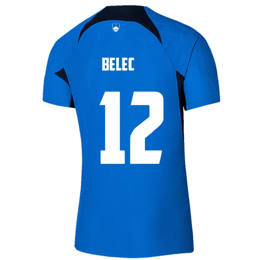 Danxen Herren Slowenien Vid Belec #12 Blau Auswärtstrikot Trikot 24-26 T-Shirt Schweiz