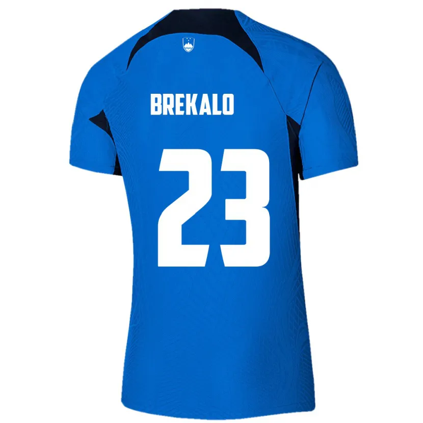 Danxen Herren Slowenien David Brekalo #23 Blau Auswärtstrikot Trikot 24-26 T-Shirt Schweiz