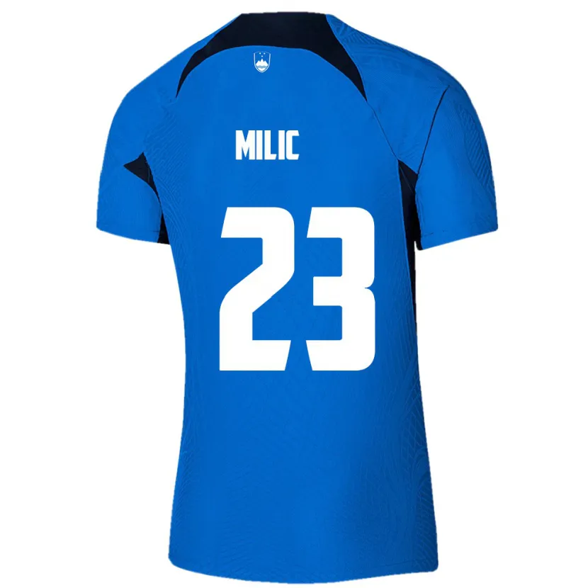 Danxen Herren Slowenien Nino Milic #23 Blau Auswärtstrikot Trikot 24-26 T-Shirt Schweiz