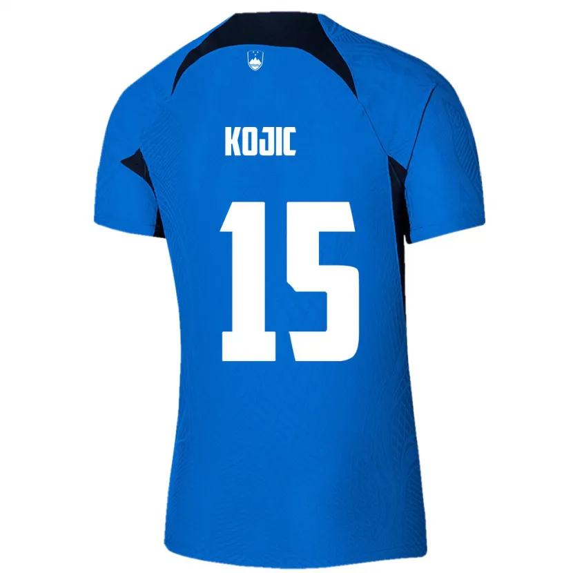 Danxen Herren Slowenien Dino Kojic #15 Blau Auswärtstrikot Trikot 24-26 T-Shirt Schweiz