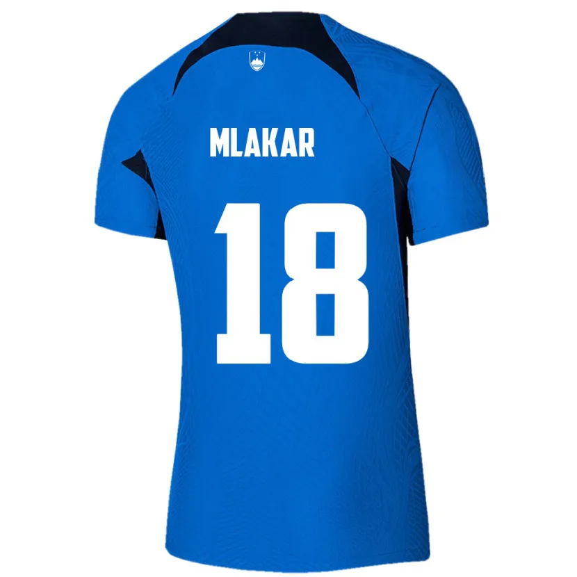 Danxen Herren Slowenien Luka Mlakar #18 Blau Auswärtstrikot Trikot 24-26 T-Shirt Schweiz
