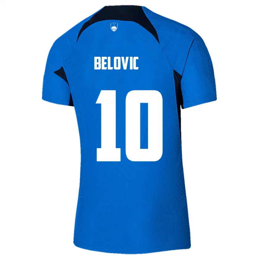 Danxen Herren Slowenien Nik Belovic #10 Blau Auswärtstrikot Trikot 24-26 T-Shirt Schweiz
