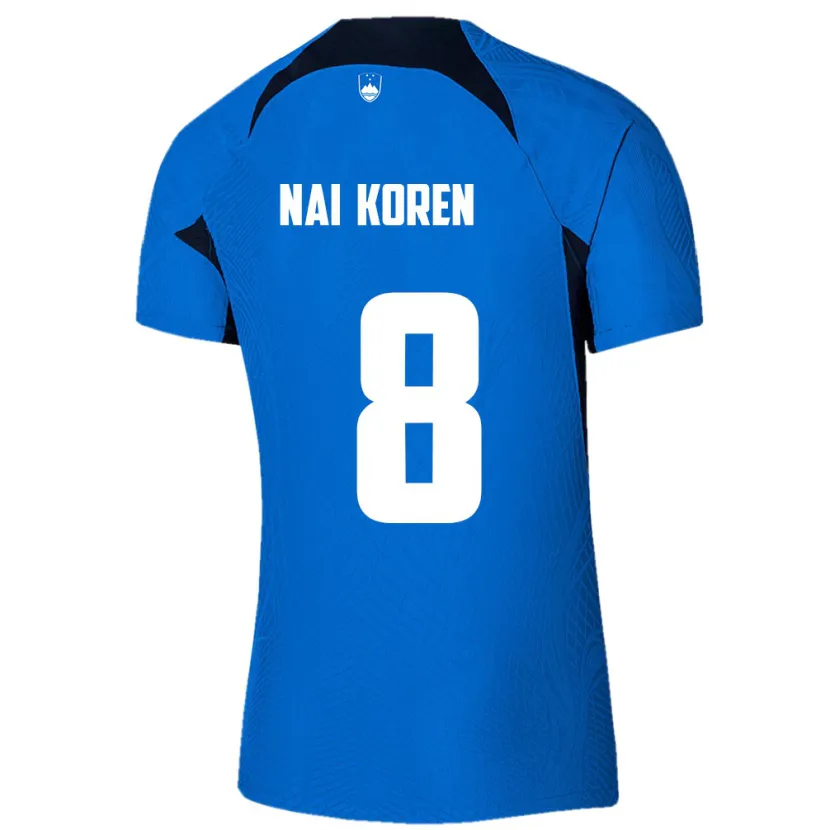 Danxen Herren Slowenien Tian Nai Koren #8 Blau Auswärtstrikot Trikot 24-26 T-Shirt Schweiz