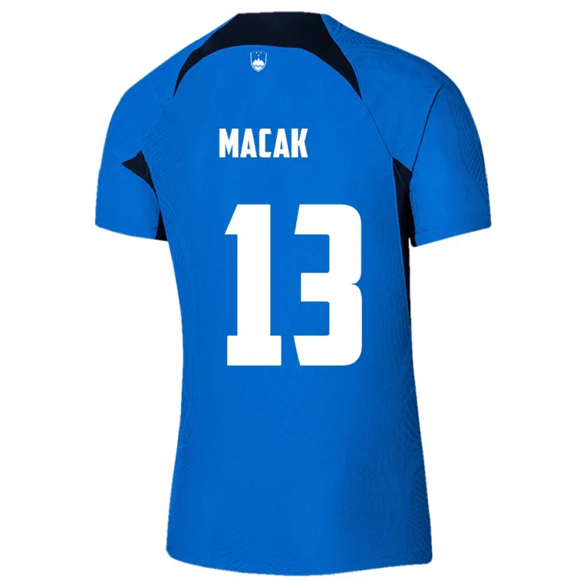 Danxen Herren Slowenien Tian Macak #13 Blau Auswärtstrikot Trikot 24-26 T-Shirt Schweiz