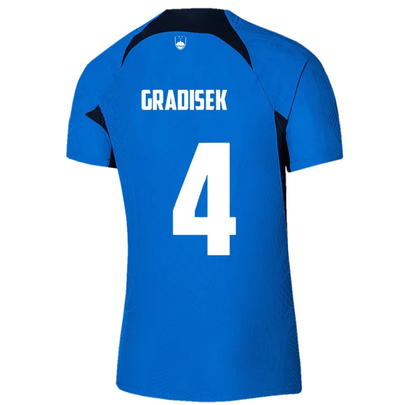 Danxen Herren Slowenien Sara Gradišek #4 Blau Auswärtstrikot Trikot 24-26 T-Shirt Schweiz