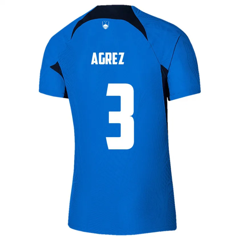 Danxen Herren Slowenien Sara Agrež #3 Blau Auswärtstrikot Trikot 24-26 T-Shirt Schweiz
