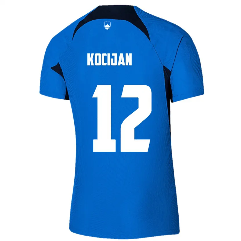 Danxen Herren Slowenien Iva Kocijan #12 Blau Auswärtstrikot Trikot 24-26 T-Shirt Schweiz