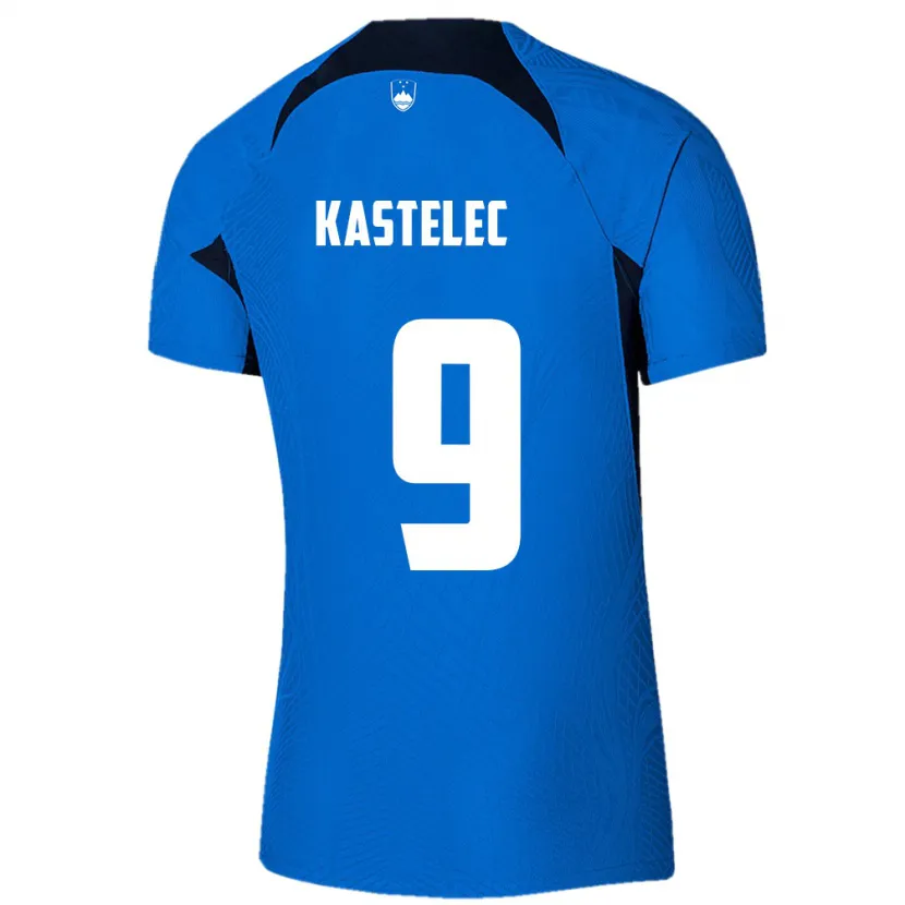Danxen Herren Slowenien Mirjam Kastelec #9 Blau Auswärtstrikot Trikot 24-26 T-Shirt Schweiz