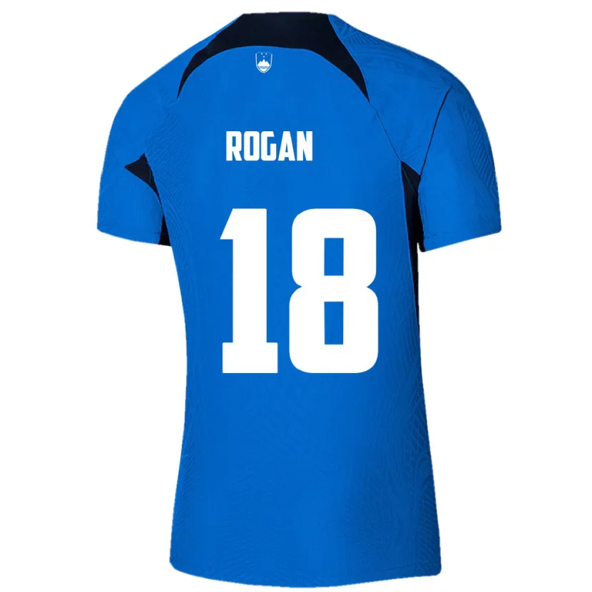 Danxen Herren Slowenien Manja Rogan #18 Blau Auswärtstrikot Trikot 24-26 T-Shirt Schweiz
