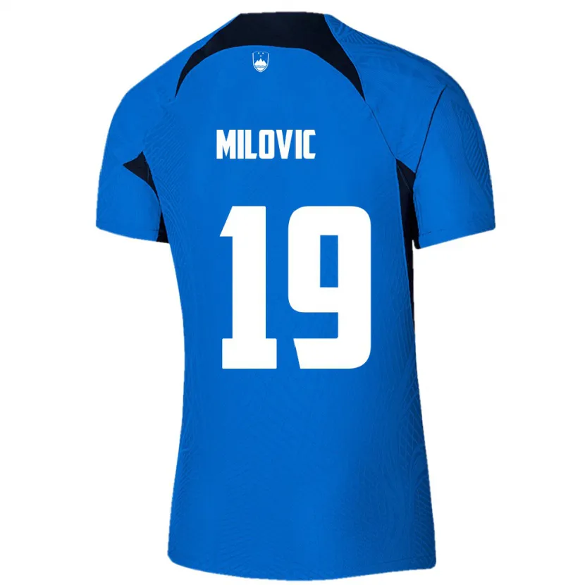 Danxen Herren Slowenien Ana Milovič #19 Blau Auswärtstrikot Trikot 24-26 T-Shirt Schweiz