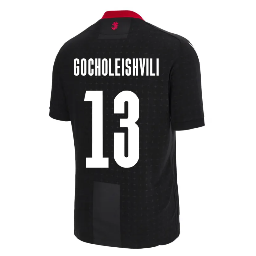 Danxen Herren Georgien Giorgi Gocholeishvili #13 Schwarz Auswärtstrikot Trikot 24-26 T-Shirt Schweiz