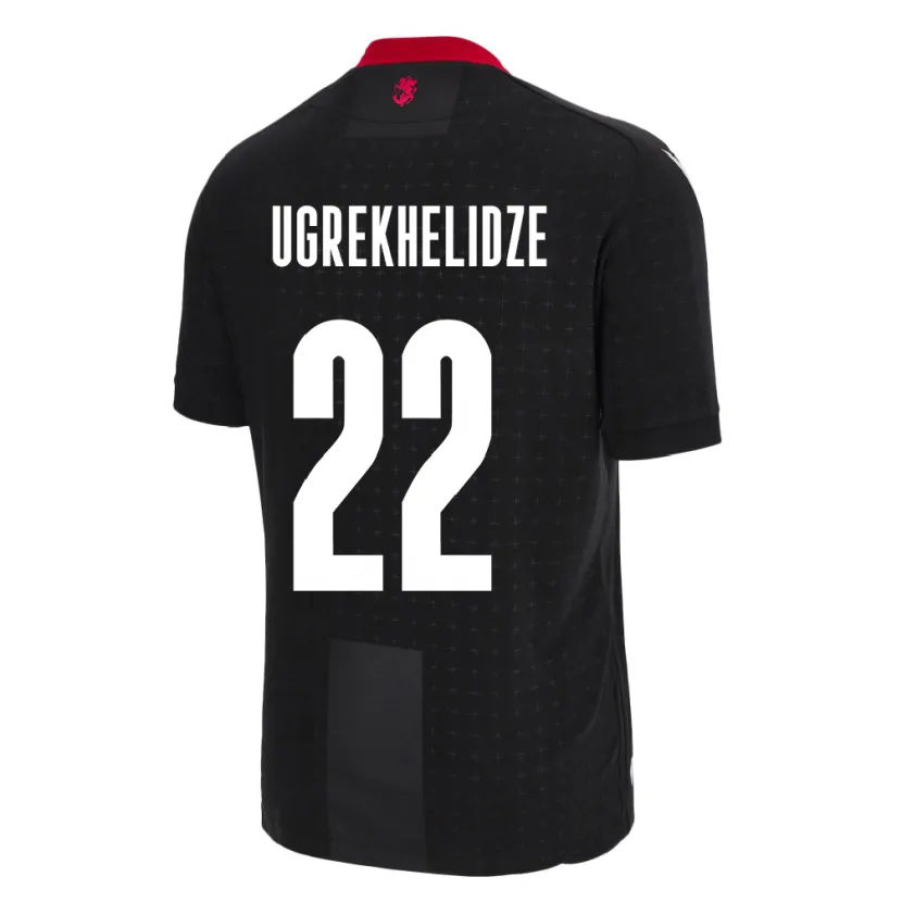 Danxen Herren Georgien Nikoloz Ugrekhelidze #22 Schwarz Auswärtstrikot Trikot 24-26 T-Shirt Schweiz