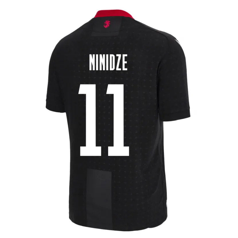 Danxen Herren Georgien Nikoloz Ninidze #11 Schwarz Auswärtstrikot Trikot 24-26 T-Shirt Schweiz