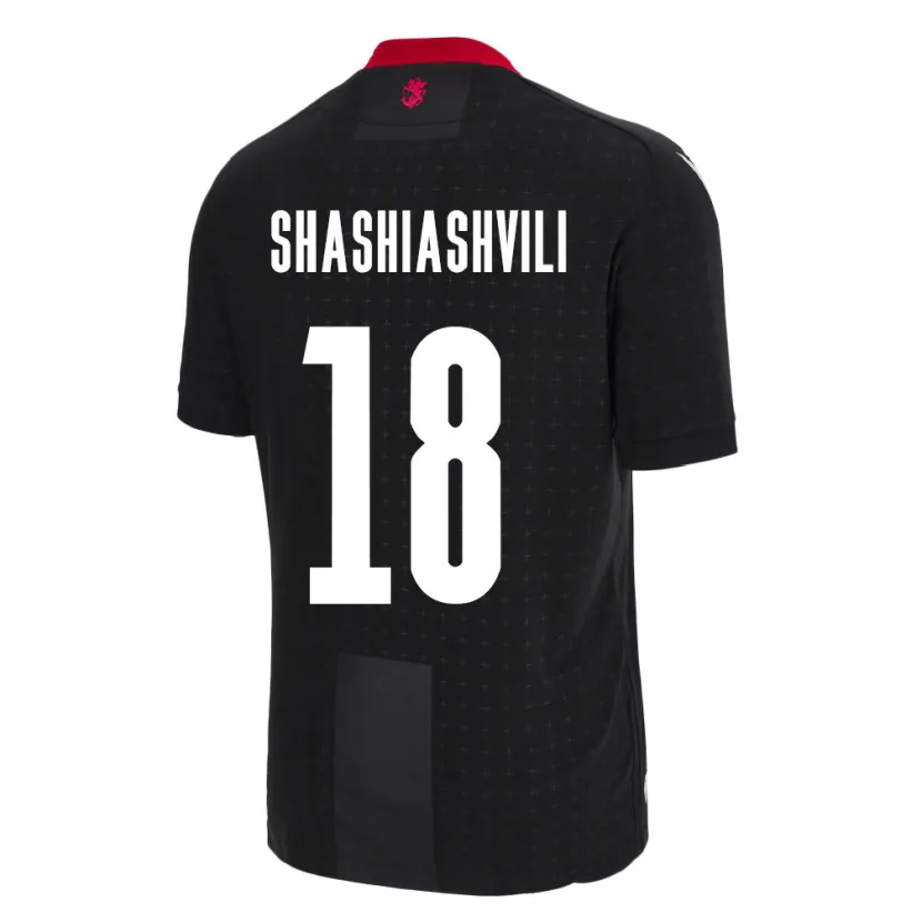 Danxen Herren Georgien Luka Shashiashvili #18 Schwarz Auswärtstrikot Trikot 24-26 T-Shirt Schweiz