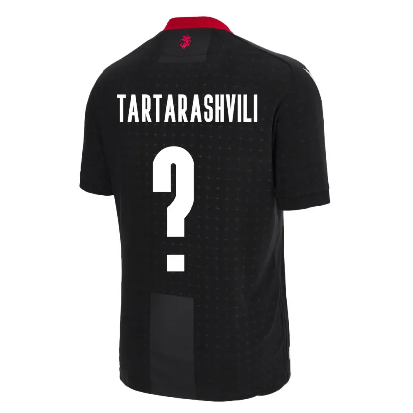 Danxen Herren Georgien Saba Tartarashvili #0 Schwarz Auswärtstrikot Trikot 24-26 T-Shirt Schweiz