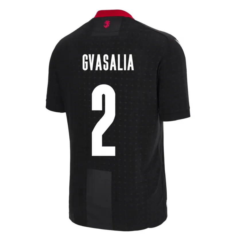 Danxen Herren Georgien Giorgi Gvasalia #2 Schwarz Auswärtstrikot Trikot 24-26 T-Shirt Schweiz