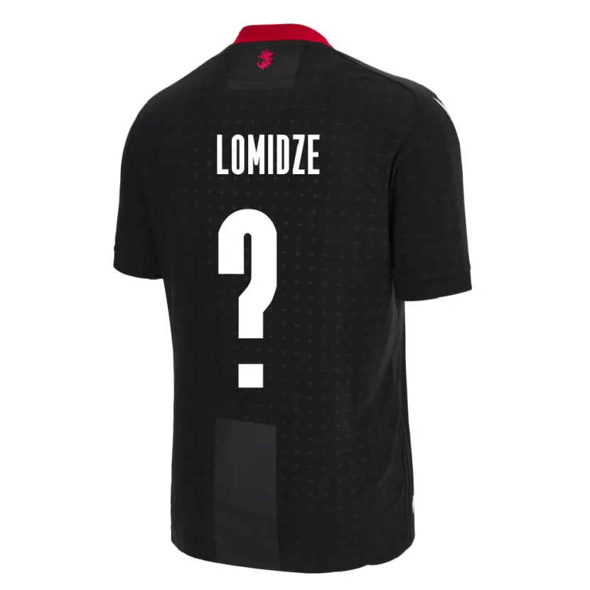 Danxen Herren Georgien Giorgi Lomidze #0 Schwarz Auswärtstrikot Trikot 24-26 T-Shirt Schweiz