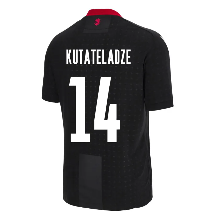 Danxen Herren Georgien Alexandre Kutateladze #14 Schwarz Auswärtstrikot Trikot 24-26 T-Shirt Schweiz