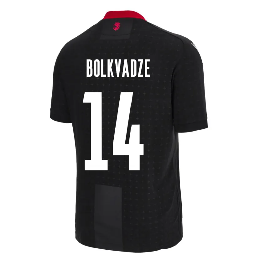 Danxen Herren Georgien Anastasia Bolkvadze #14 Schwarz Auswärtstrikot Trikot 24-26 T-Shirt Schweiz