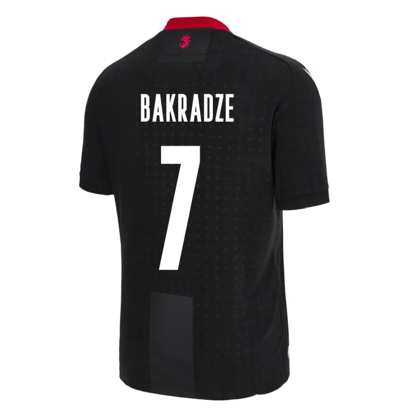 Danxen Herren Georgien Teona Bakradze #7 Schwarz Auswärtstrikot Trikot 24-26 T-Shirt Schweiz