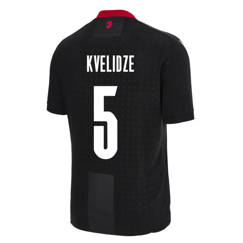 Danxen Herren Georgien Tamar Kvelidze #5 Schwarz Auswärtstrikot Trikot 24-26 T-Shirt Schweiz