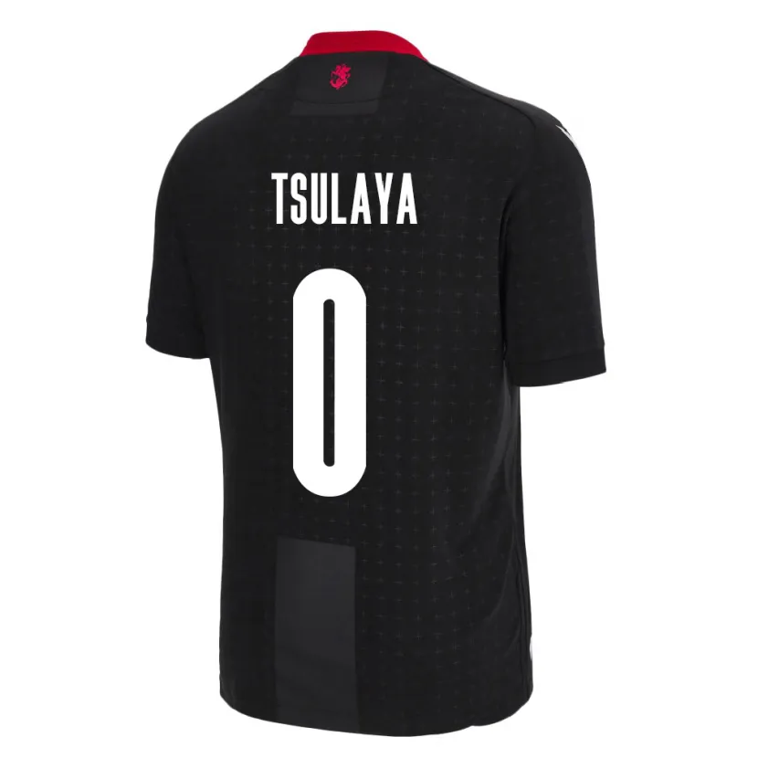 Danxen Herren Georgien Ana Tsulaya #0 Schwarz Auswärtstrikot Trikot 24-26 T-Shirt Schweiz